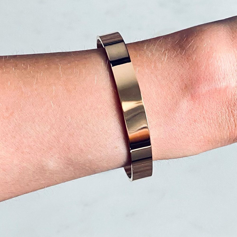 Rose Gold Bangle Bracelet Cuff Stainless Jewelry Boho Women Fashion Accessory